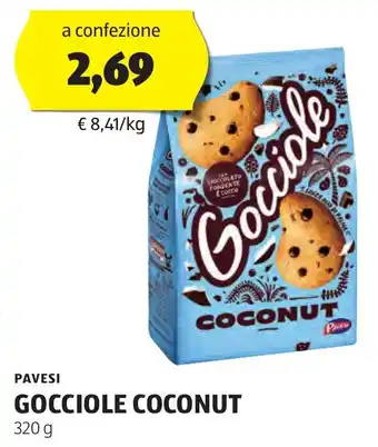 ALDI PAVESI GOCCIOLE COCONUT 320 g offerta