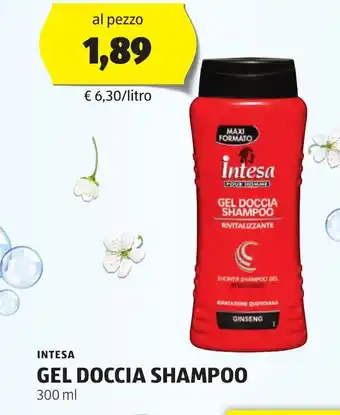 ALDI INTESA GEL DOCCIA SHAMPOO 300 ml offerta