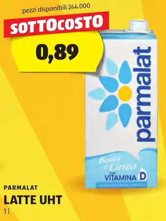 ALDI PARMALAT LATTE UHT 1 l offerta