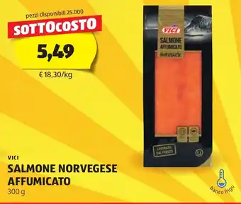 ALDI VICI SALMONE NORVEGESE AFFUMICATO 300 g offerta