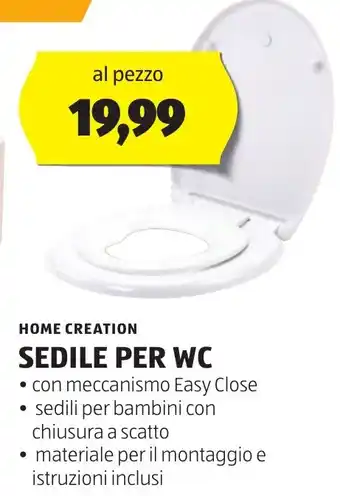 ALDI HOME CREATION SEDILE PER WC offerta