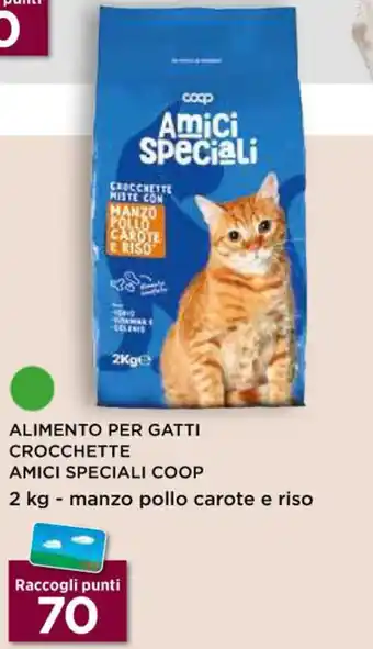 Unicoop ALIMENTO PER GATTI CROCCHETTE AMICI SPECIALI COOP 2 kg - manzo pollo carote e riso offerta