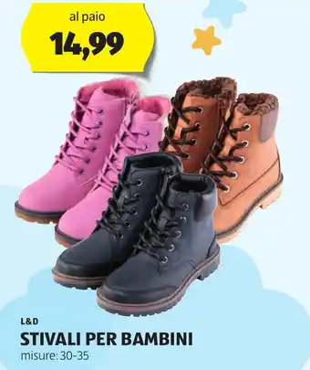 ALDI L&D STIVALI PER BAMBINI offerta
