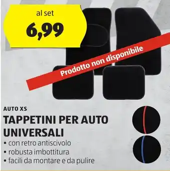 ALDI AUTO XS TAPPETINI PER AUTO UNIVERSALI offerta