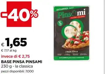 BASE PINSA PINSAMI 230 g - la classica pezzi disponibili: 7.000