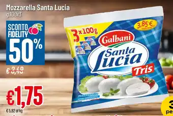 Pan Mozzarella Santa Lucia g.100x3 offerta