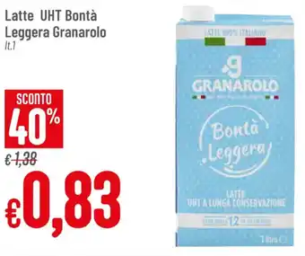 Pan Latte UHT Bontà Leggera Granarolo It.1 offerta