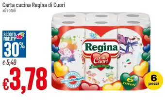 Pan Carta cucina Regina di Cuori x6 rotoli offerta