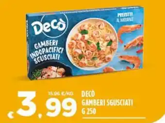 Deco Superfreddo DECO GAMBERI SGUSCIATI G 250 offerta