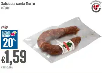 Pan Salsiccia sarda Murru all'etto offerta