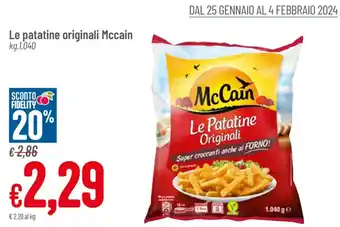 Pan Le patatine originali Mccain KG 1,040 offerta