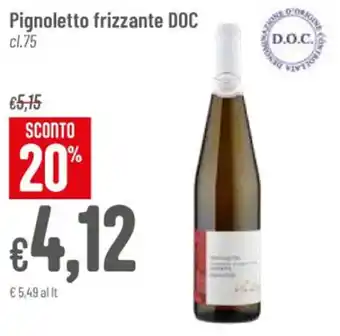 Pan Pignoletto frizzante DOC cl.75 offerta