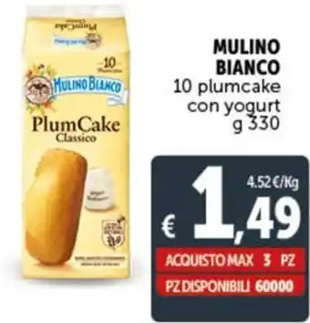 Gourmet Déco MULINO BIANCO 10 plumcake con yogurt g 330 offerta
