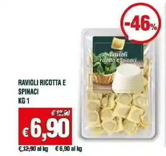 Banco Fresco RAVIOLI RICOTTA E SPINACI KG 1 offerta