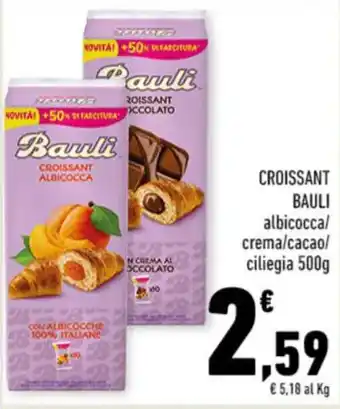 Conad CROISSANT BAULI albicocca/ crema/cacao/ ciliegia 500g offerta