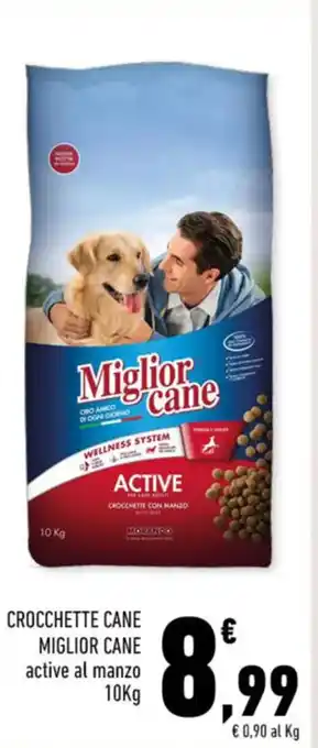 Conad CROCCHETTE CANE MIGLIOR CANE active al manzo 10Kg offerta
