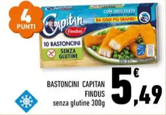 Conad BASTONCINI CAPITAN FINDUS senza glutine 300g offerta