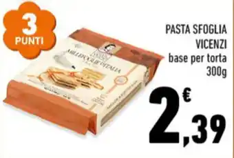 Conad PASTA SFOGLIA VICENZI base per torta 300g offerta