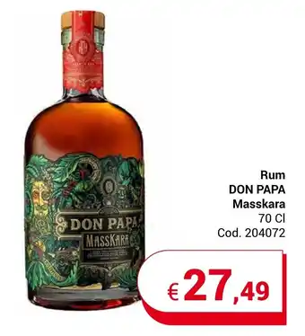 Rum DON PAPA Masskara 70 Cl