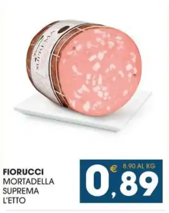SeBón Supermercati FIORUCCI MORTADELLA SUPREMA L'ETTO offerta