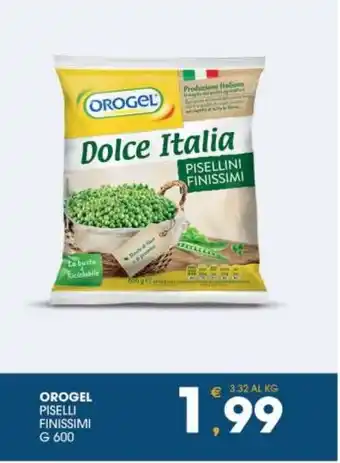SeBón Supermercati OROGEL PISELLI FINISSIMI G 600 offerta