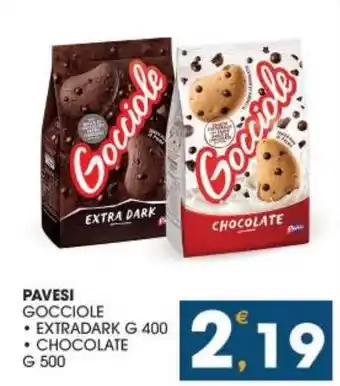 SeBón Supermercati PAVESI GOCCIOLE EXTRADARK G 400 / CHOCOLATE G 500 offerta