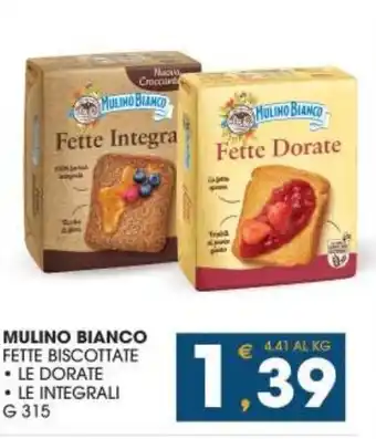 SeBón Supermercati MULINO BIANCO FETTE BISCOTTATE G 315 offerta