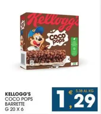 SeBón Supermercati KELLOGG'S COCO POPS BARRETTE G 20 X 6 offerta