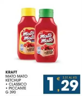SeBón Supermercati KRAFT MATO MATO KETCHUP G 390 offerta