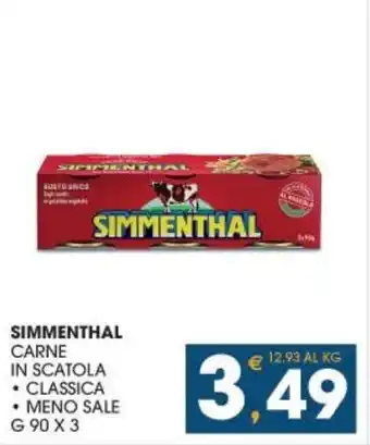 SeBón Supermercati SIMMENTHAL CARNE IN SCATOLA G 90 X 3 offerta