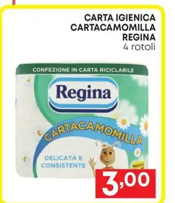 Pam CARTA IGIENICA CARTACAMOMILLA REGINA 4 rotoli offerta