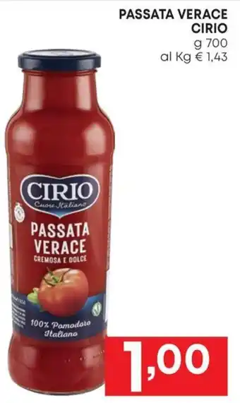 Pam PASSATA VERACE CIRIO g 700 offerta
