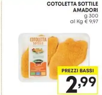 Pam COTOLETTA SOTTILE AMADORI g 300 offerta