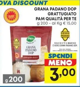 Pam GRANA PADANO DOP GRATTUGIATO PAM QUALITÀ PER TE g 200 offerta