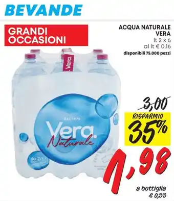 Pam ACQUA NATURALE VERA It 2 x 6 offerta