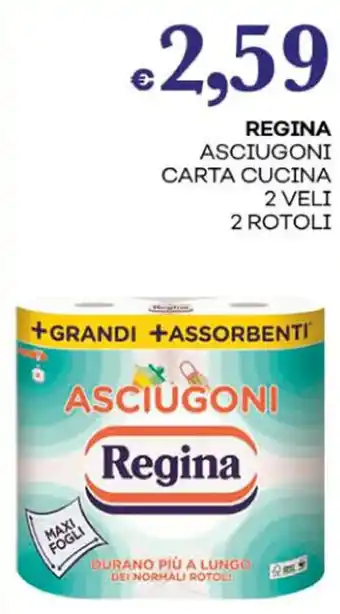 Pilato REGINA ASCIUGONI CARTA CUCINA 2 VELI 2 ROTOLI offerta