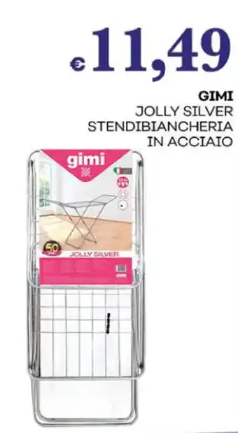 GIMI JOLLY SILVER PINZE ELEFANTE DA BUCATO STENDIBIANCHERIA IN ACCIAIO