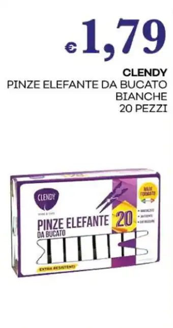CLENDY PINZE ELEFANTE DA BUCATO BIANCHE 20 PEZZI