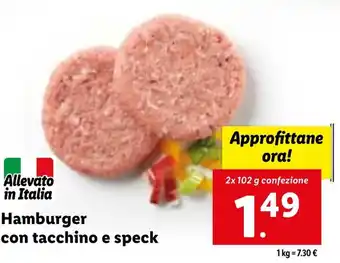 Lidl Hamburger con tacchino e speck offerta