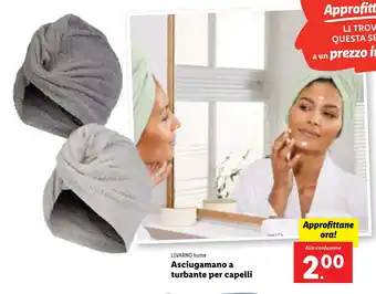 Lidl Asciugamano a turbante per capelli offerta