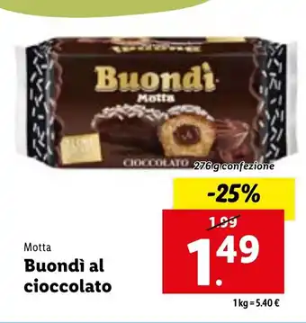 Lidl Motta Buondì al cioccolato offerta