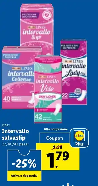 Lidl LINES Intervallo salvaslip offerta