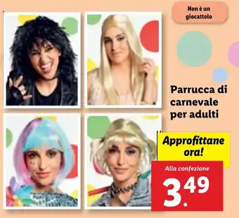 Lidl Parrucca di carnevale per adulti offerta