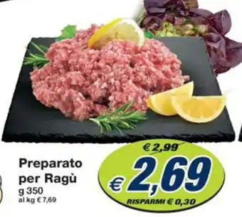 Prix Quality Preparato per Ragù g 350 offerta