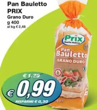 Prix Quality Pan Bauletto PRIX Grano Duro g 400 offerta