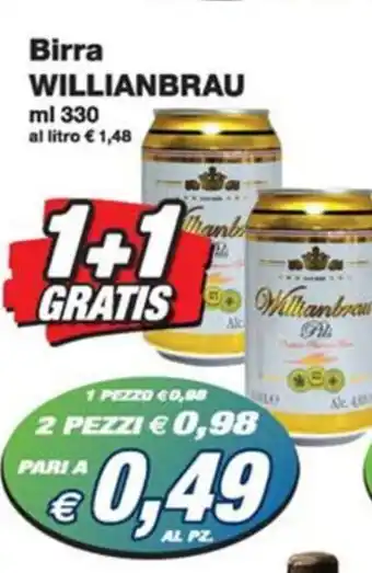 Prix Quality Birra WILLIANBRAU ml 330 offerta