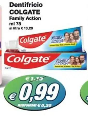 Prix Quality Dentifricio COLGATE Family Action ml 75 offerta