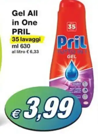 Prix Quality Gel All in One PRIL 35 lavaggi ml 630 offerta
