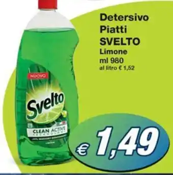 Prix Quality Detersivo Piatti SVELTO Limone ml 980 offerta