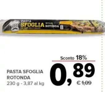 Todis PASTA SFOGLIA ROTONDA PASTA SFOGLIA ROTONDA 230 g offerta